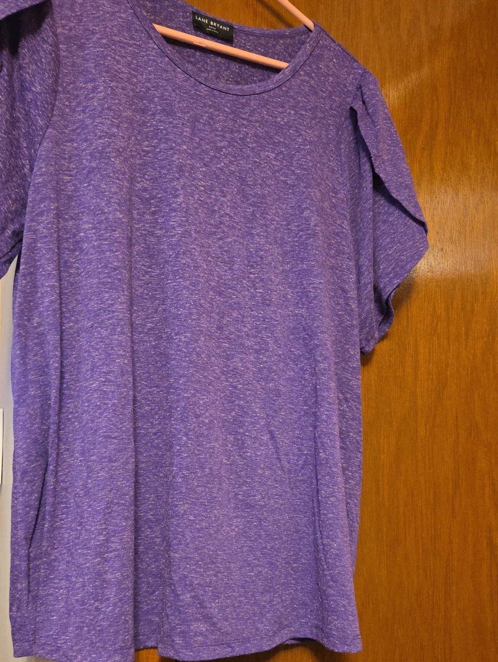 WORN ONCE Lane Bryant Heather Purple Short Sleeve Tee